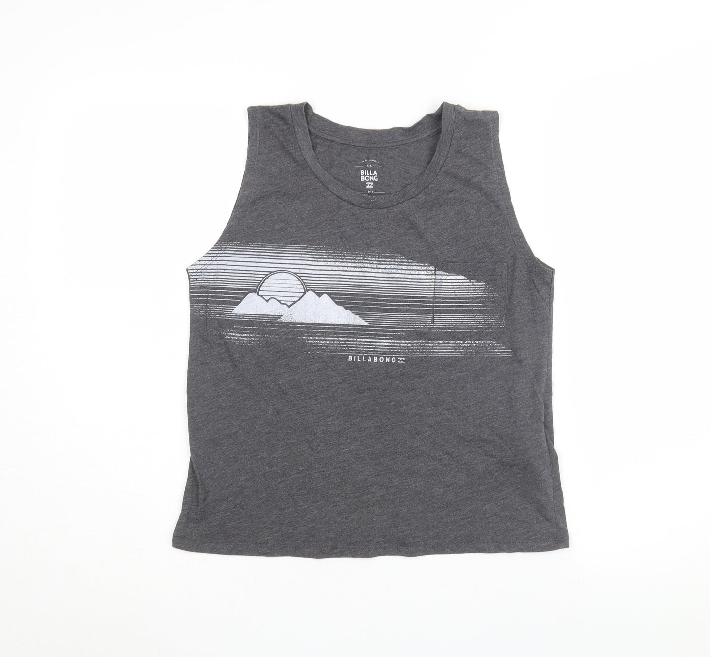 Billabong Women's Grey Tank Top XS Sleeveless Casual