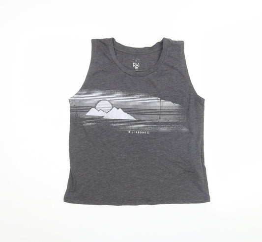 Billabong Women's Grey Tank Top XS Sleeveless Casual