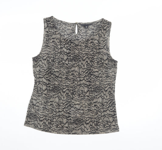 Womens UK Size XS Banana Republic Beige Polyester Tank