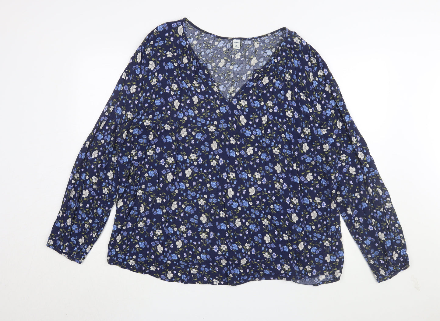 Old Navy Women's Multicoloured Floral 2XL Blouse