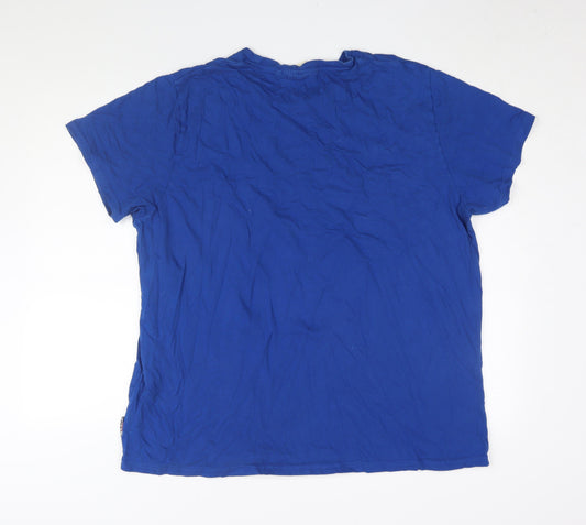 Lee Cooper Men's Blue 3XL T-Shirt, Graphic Print