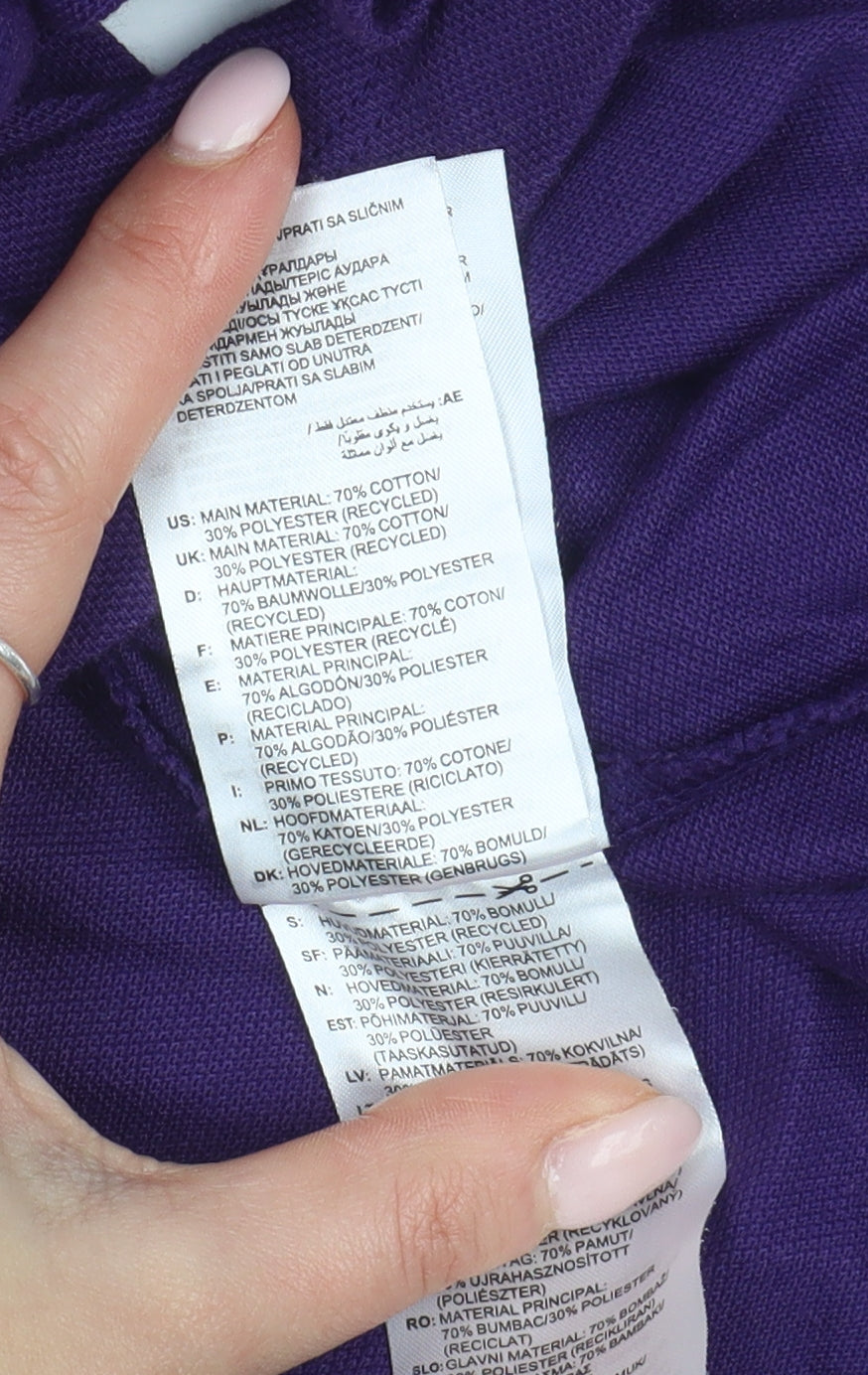 Adidas Women's Purple Polo Shirt - Size S