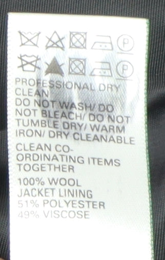 Marks and Spencer Men's Black Blazer, Size 44R, Wool