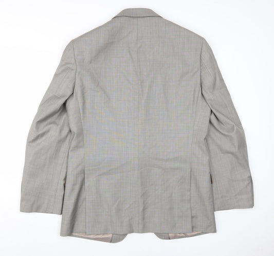 Marks and Spencer Men's Grey Wool Suit Jacket 40R