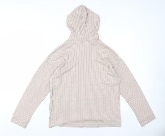 Lipsy Women's Beige Hoodie UK 12 - Stylish & Comfortable