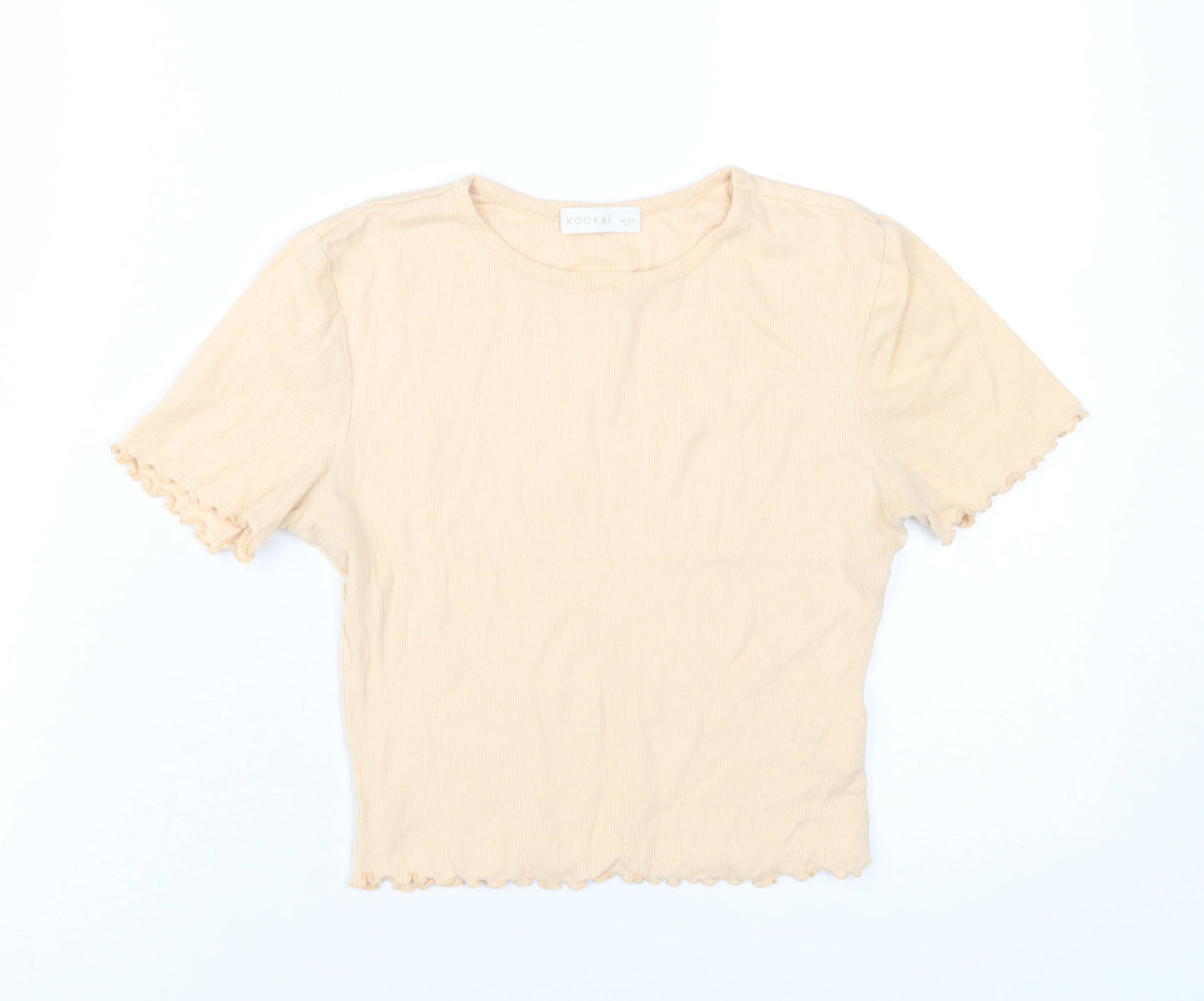 Kookai Women's Beige T-Shirt, S, Casual Chic Top