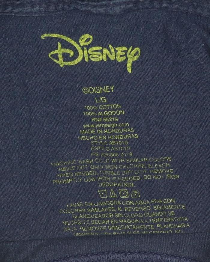 Disney Men's Blue Graphic T-Shirt L - Fun Cartoon Florida Design