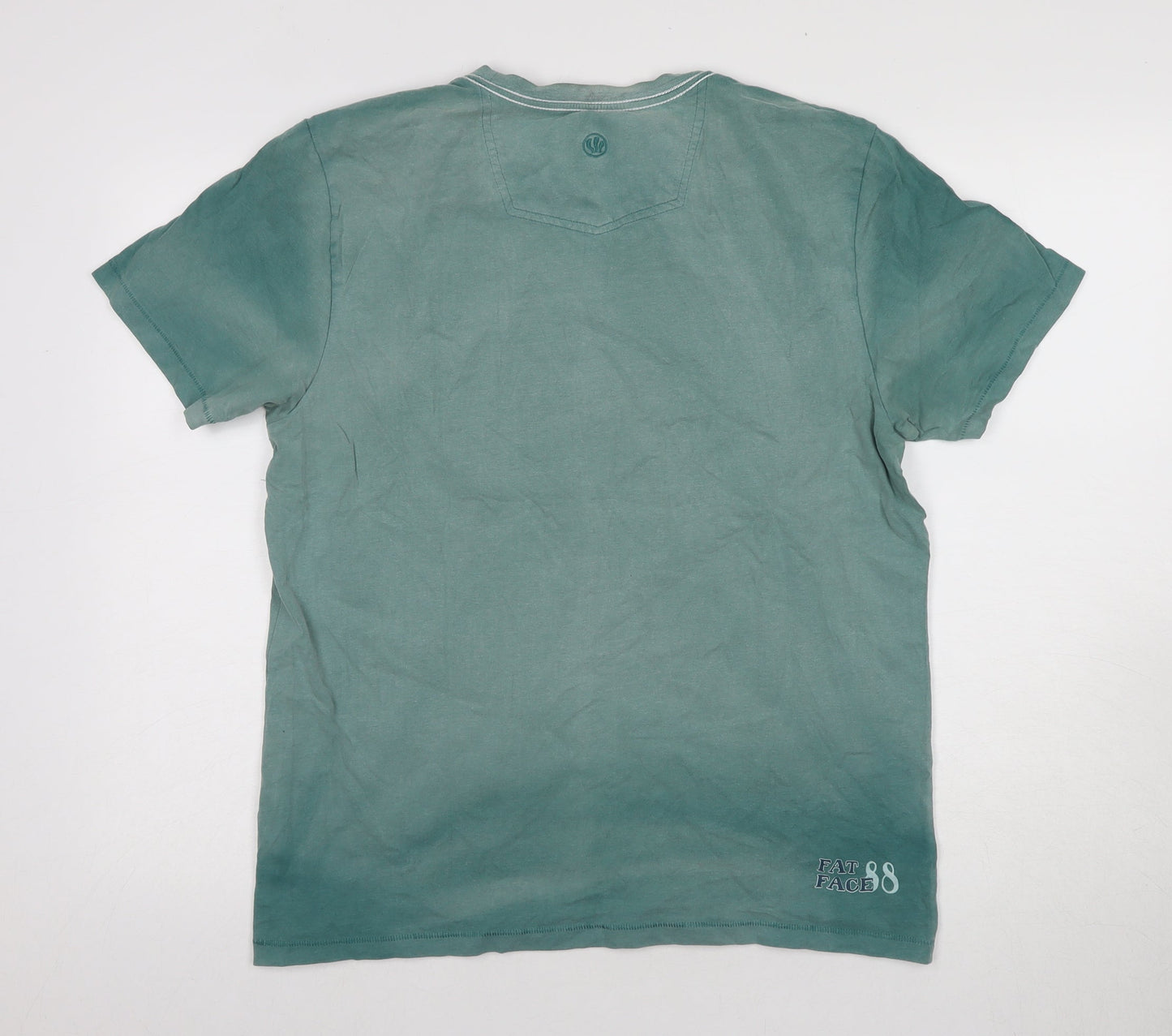 FatFace Men's Green Christmas T-Shirt M, Graphic Print