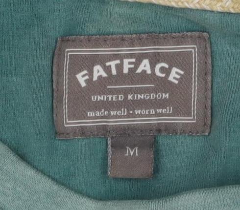FatFace Men's Green Christmas T-Shirt M, Graphic Print