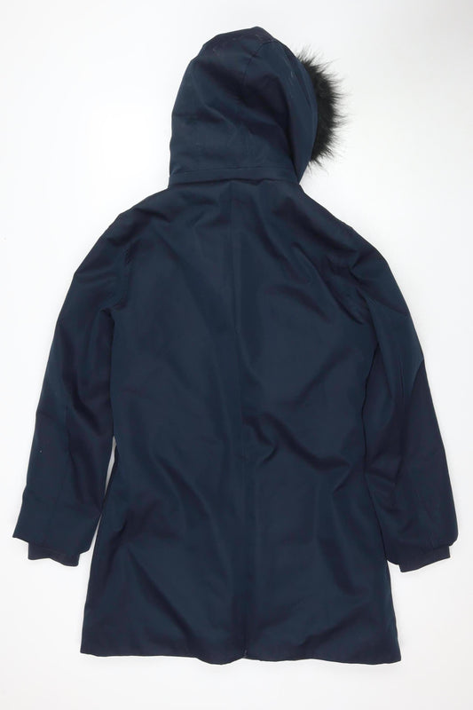 Harcour Women's Blue Parka XL Hooded Jacket