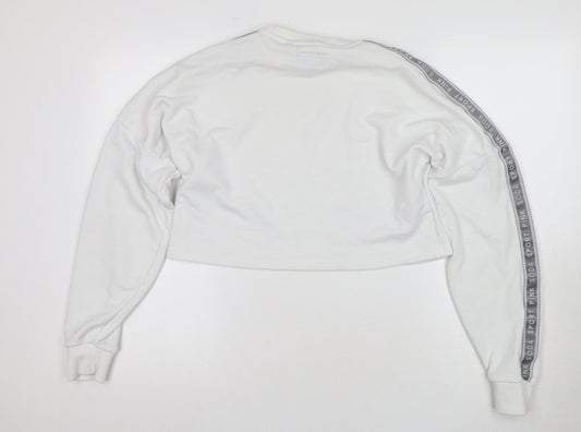 Pink Soda Sport Women's White Pullover Sweatshirt Size 8