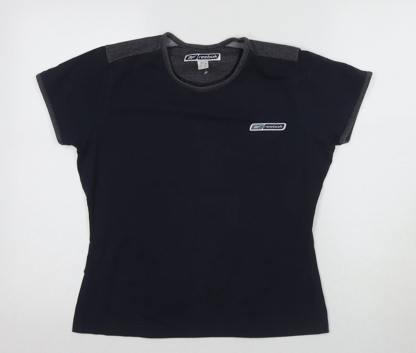 Reebok Women's Black Cotton T-Shirt Size 12