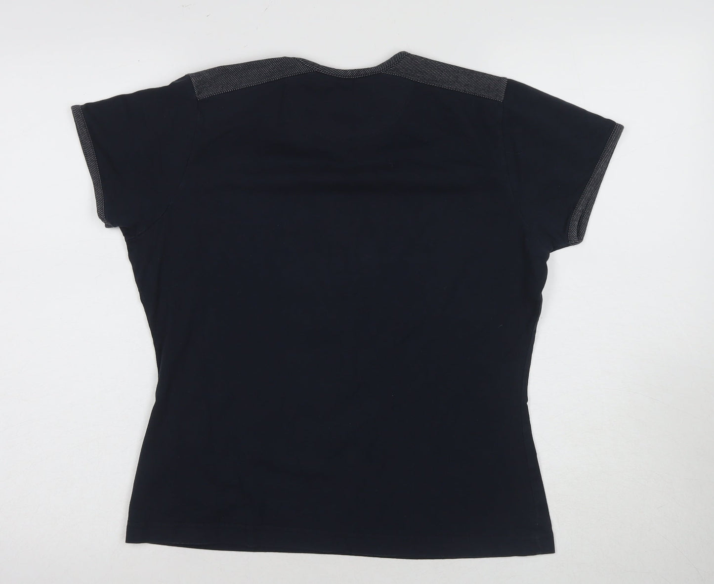 Reebok Women's Black Cotton T-Shirt Size 12