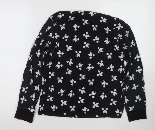 Minecraft Boys Black Long Sleeve T-Shirt 13-14 Years