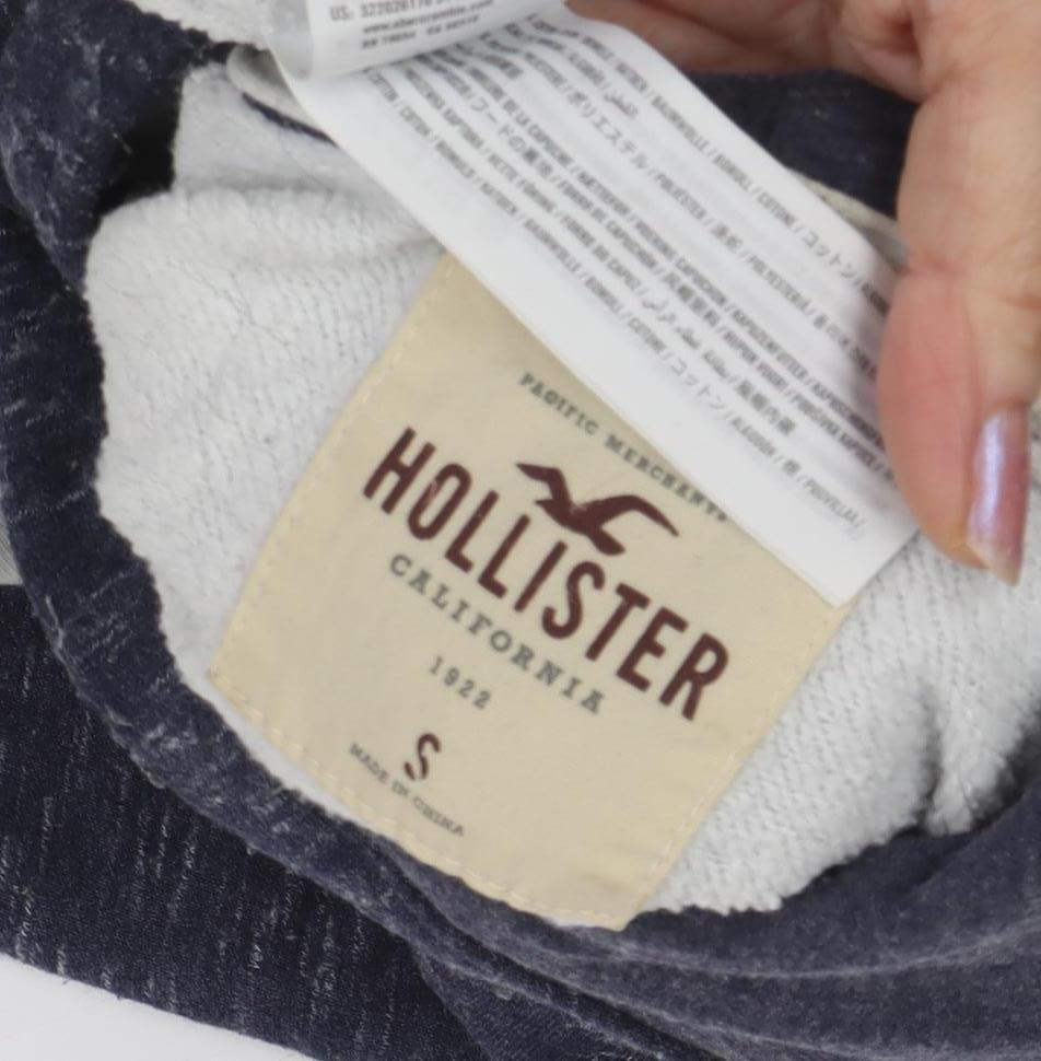 Hollister Men's Grey Blue Pullover Hoodie S
