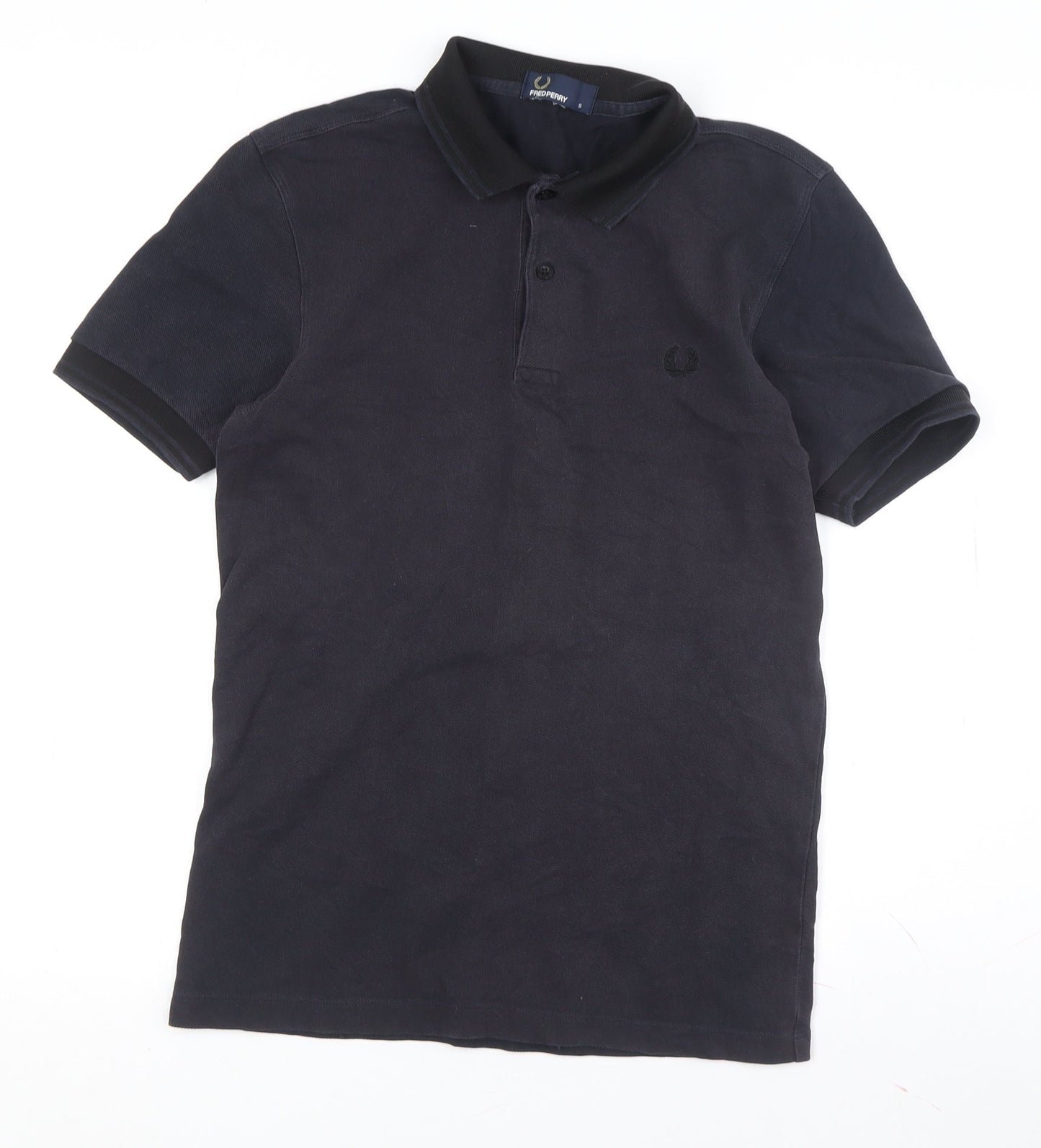 Fred Perry Men's Black Polo, Size S, Casual Short Sleeve