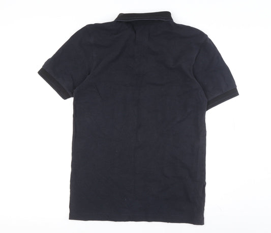 Fred Perry Men's Black Polo, Size S, Casual Short Sleeve