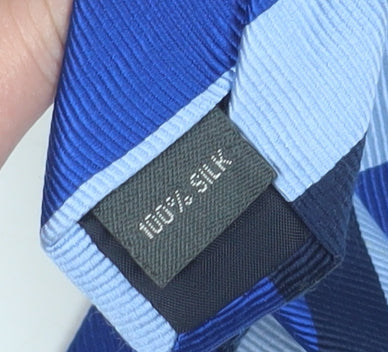 Austin Reed Men's Blue Striped Silk Slim Tie
