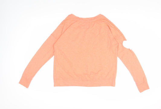 Womens UK Size XS Superdry Sport Orange Polyester Blend T-Shirt
