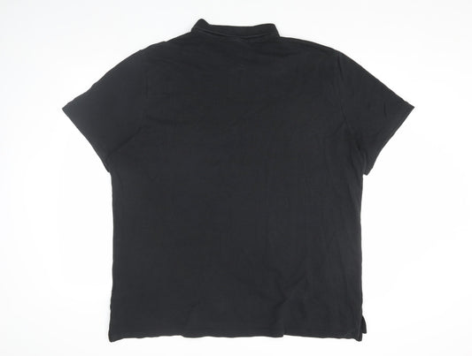 Nike Men's Black Polo, XXL, Short Sleeve Cotton