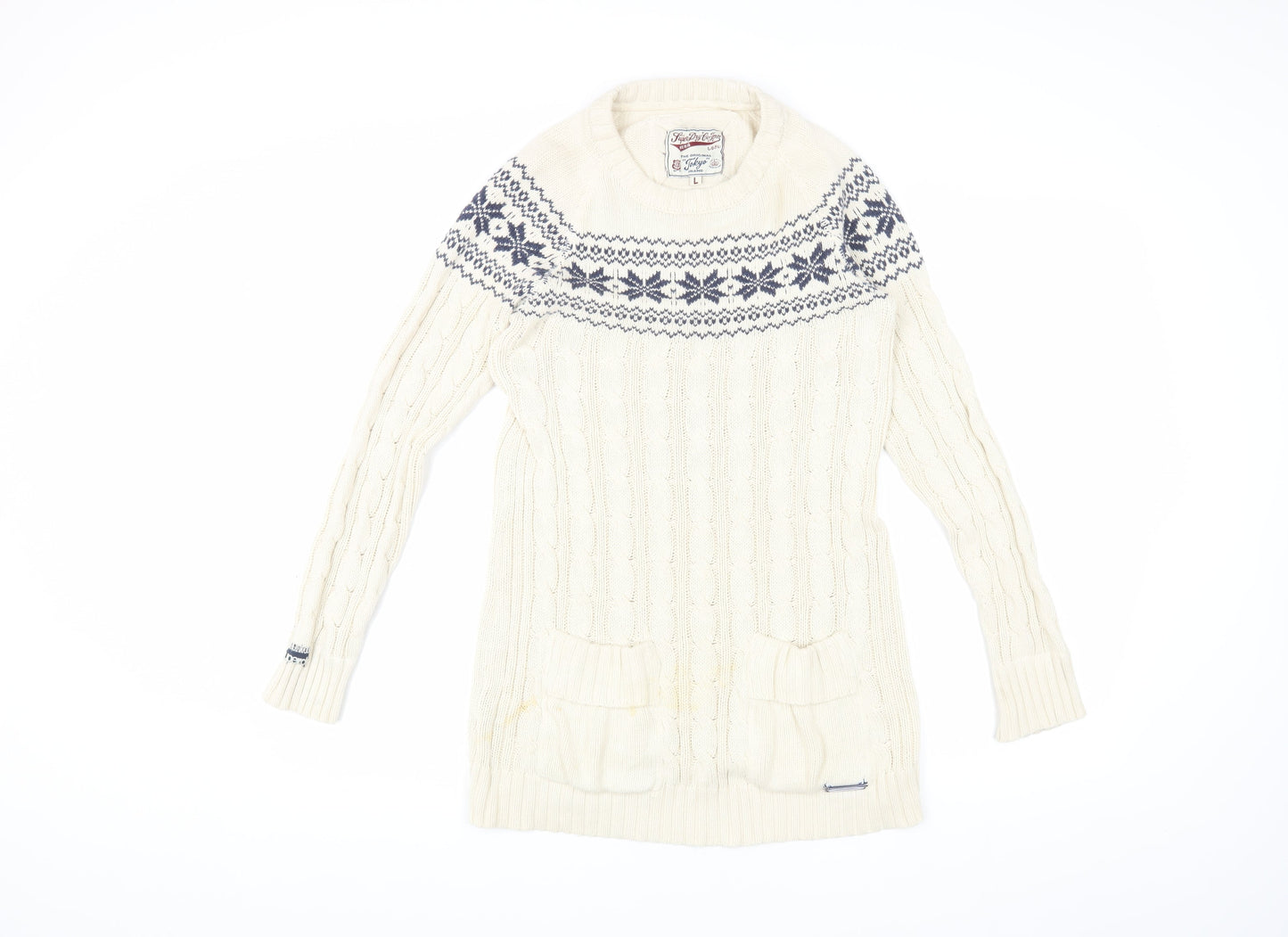 Superdry Women's Ivory Pullover Jumper L