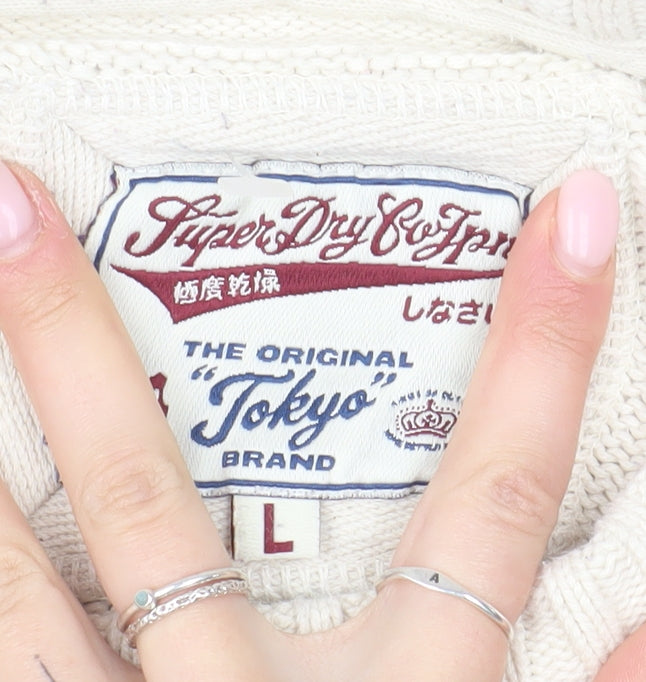 Superdry Women's Ivory Pullover Jumper L
