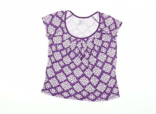 Gap Women’s Purple Geometric T-Shirt M