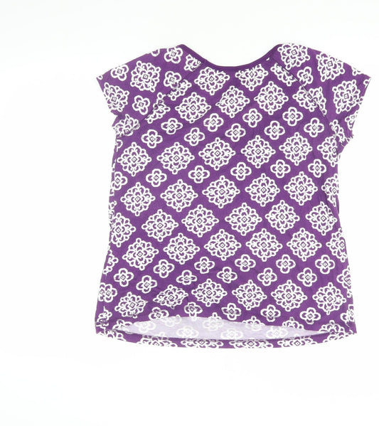 Gap Women’s Purple Geometric T-Shirt M