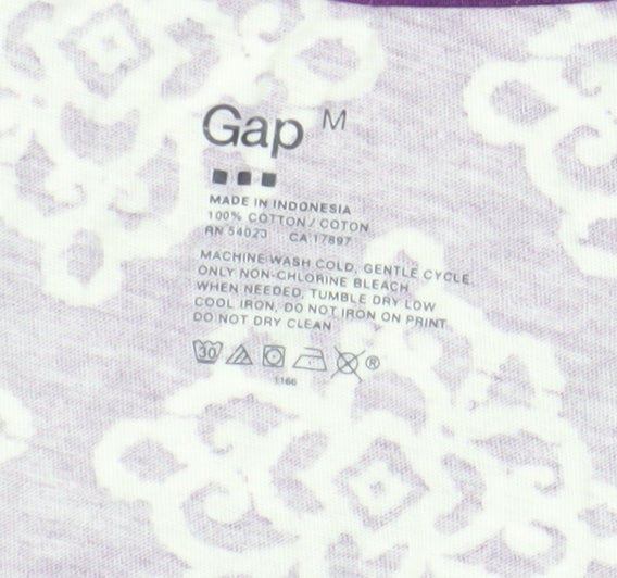 Gap Women’s Purple Geometric T-Shirt M
