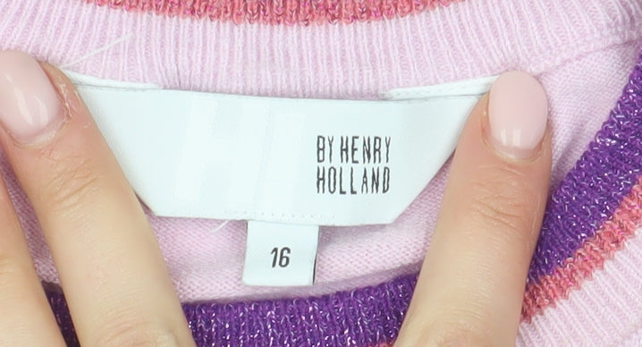 Henry Holland Women's Pink Pullover Jumper