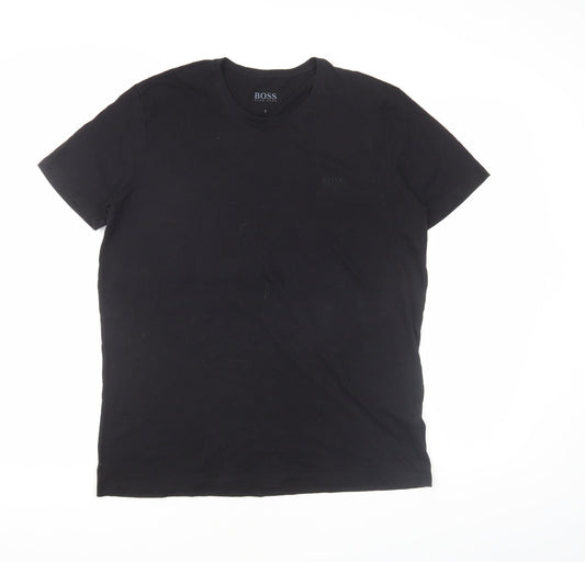 Hugo Boss Men's Black Cotton T-Shirt, Size S