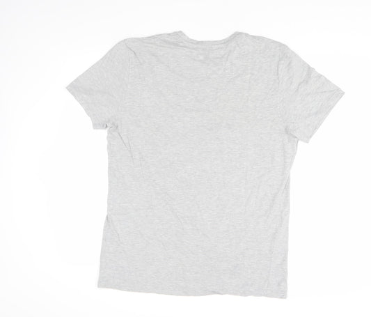 Star Wars Men's Grey T-Shirt L Christmas AT-AT