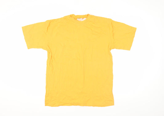 Laura Ashley Men's Yellow Medium Cotton T-Shirt