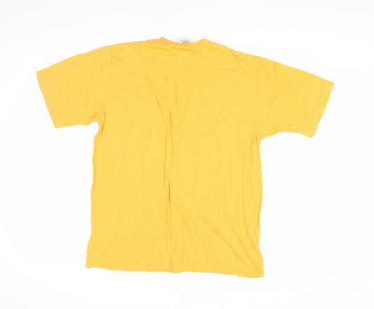 Laura Ashley Men's Yellow Medium Cotton T-Shirt