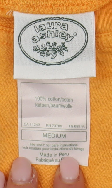 Laura Ashley Men's Yellow Medium Cotton T-Shirt