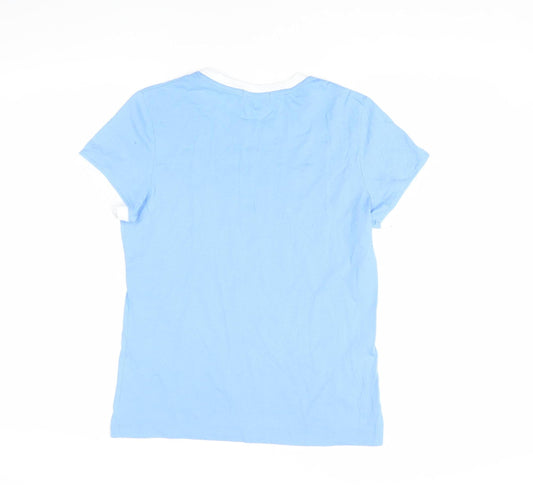Brave Soul Women's Blue Ringer T-Shirt, Size S