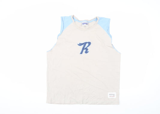 Reebok Unisex Beige Sleeveless Tank M Casual