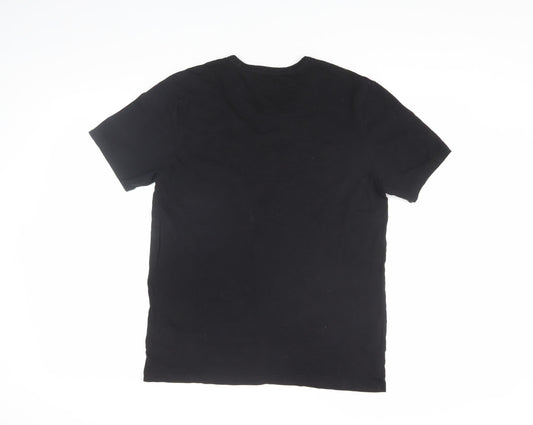 BOSS Men’s Black Medium Crew Neck Cotton T-Shirt