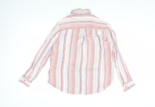 Hollister Women's Multicoloured Striped Button-Up Shirt M
