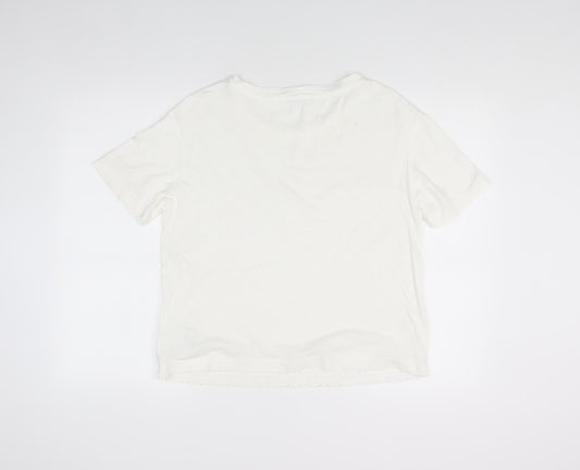 Gap Women's White T-Shirt, Size M, Crew Neck, Casual