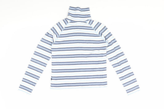 GAP Women's Multicoloured L Striped Roll Neck T-Shirt