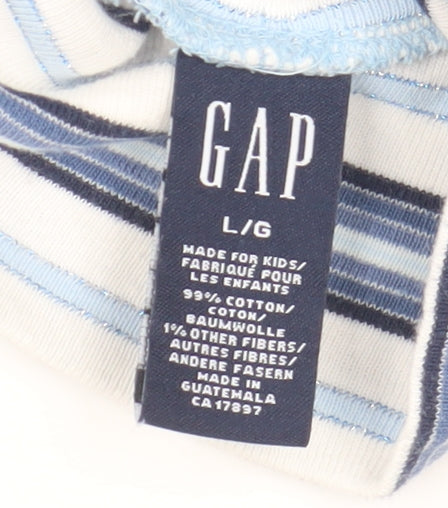 GAP Women's Multicoloured L Striped Roll Neck T-Shirt