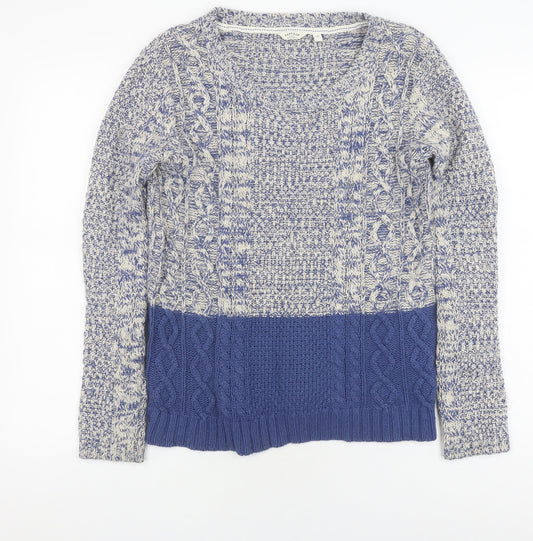FatFace Women's Blue Pullover Jumper Round Neck Size 10