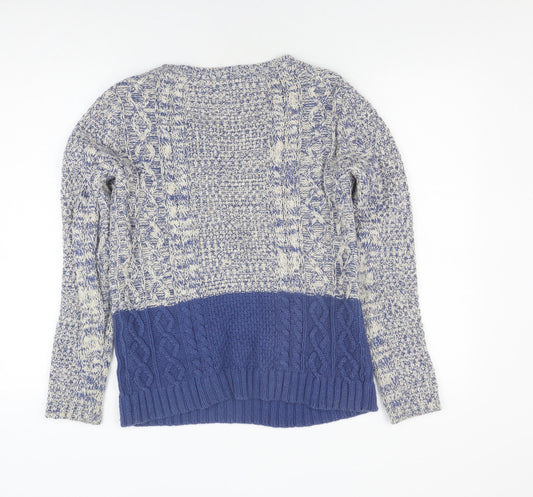 FatFace Women's Blue Pullover Jumper Round Neck Size 10