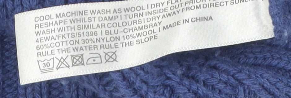FatFace Women's Blue Pullover Jumper Round Neck Size 10