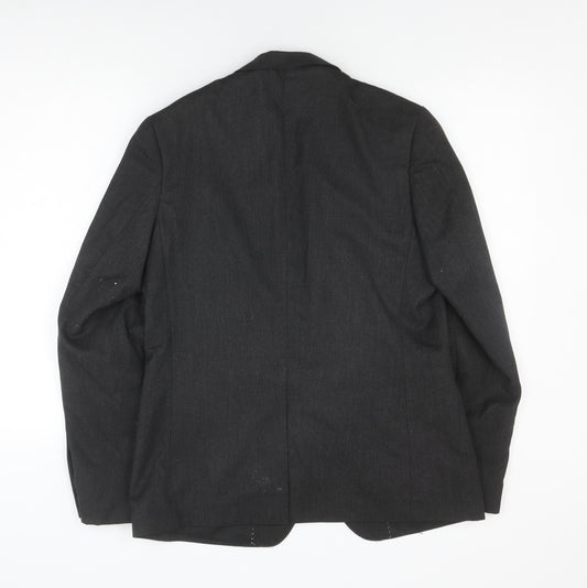 Moss London Black Slim Fit Men's Blazer 40 Regular Formal