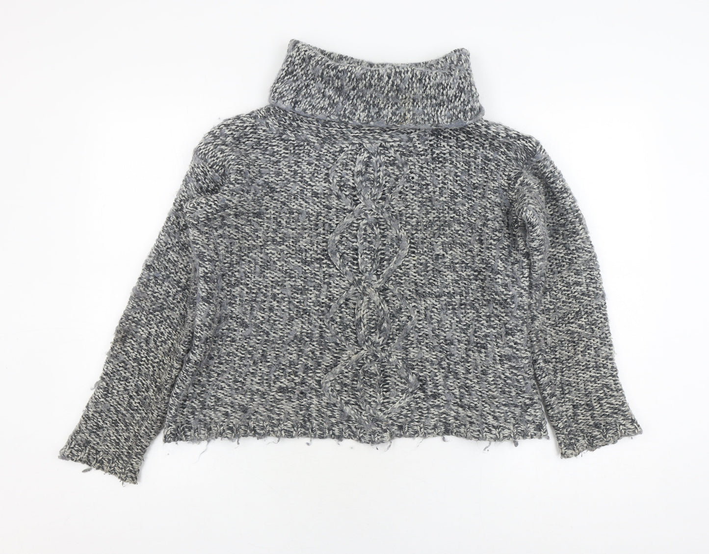 White Stuff Women's Grey Roll Neck Jumper M