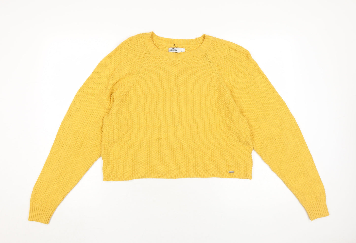 Hollister Women's Yellow Pullover Jumper Size S