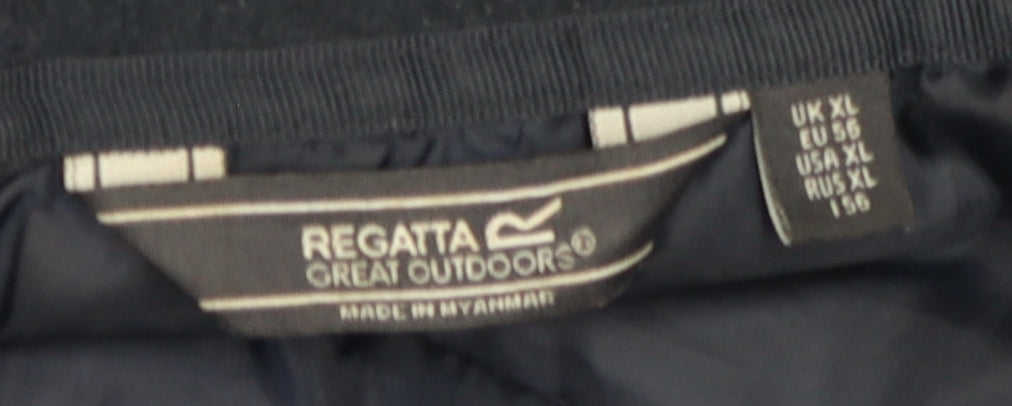Regatta Men’s Blue Hooded Puffer Jacket XL - Outdoor Casual