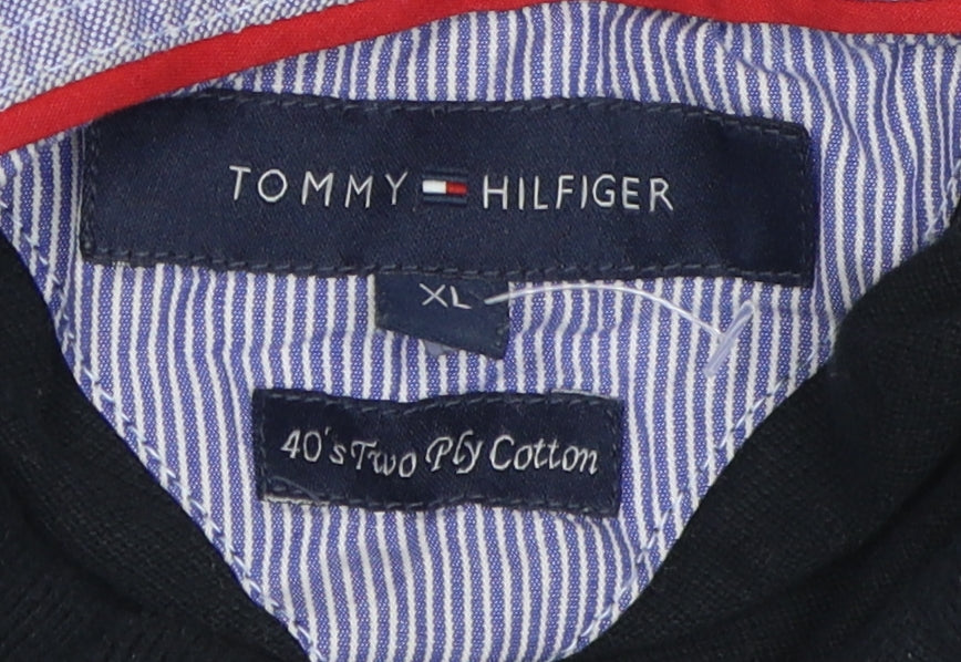 Tommy Hilfiger Black Crop Polo XL Unisex Classic